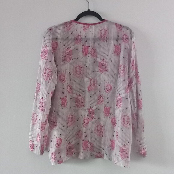 THEORY silk+cotton thin print blouse - Picture 7 of 10